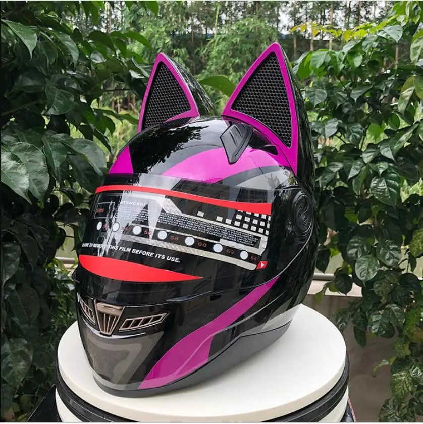 Для NITRINOS полный шлем moto rcycle шлем в виде кошачьей головы модный мотоциклетный шлем мото конденсатор M/L/XL/XXL