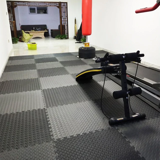 24Pc Home Gym Mat EVA Leaf Grain Floor Mats Splicing Floor Pads Patchwork Rugs Yoga Room