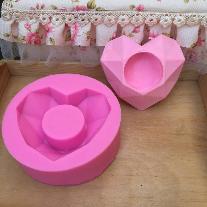 3D форма в форме сердца силиконовая для свечей DIY ароматический гипс инструменты