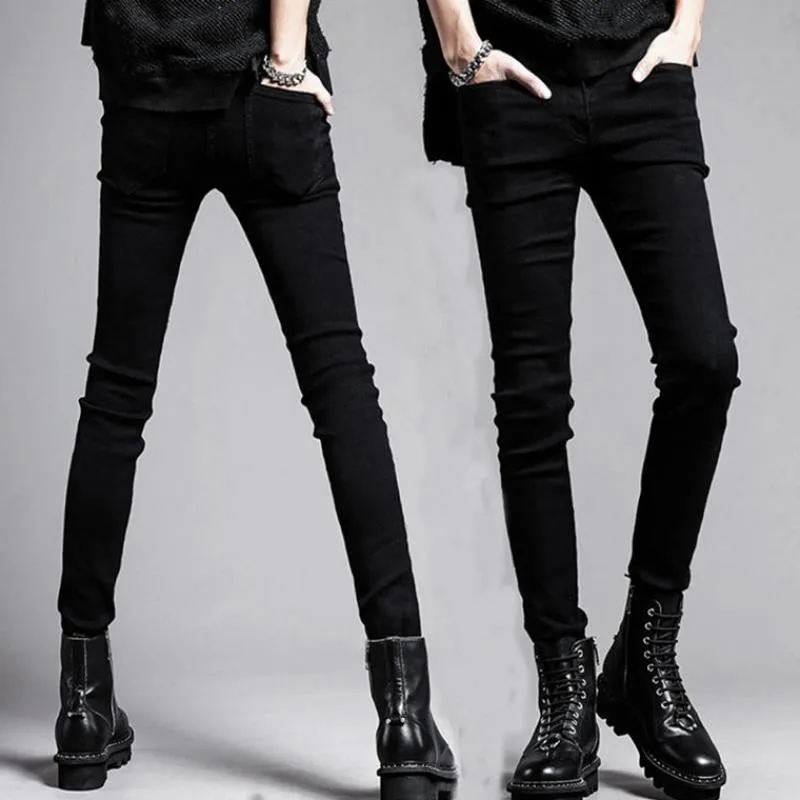 Pantalones vaqueros clásicos para Hombre, ropa masculina de tela vaquera, color negro, suave, envío gratis