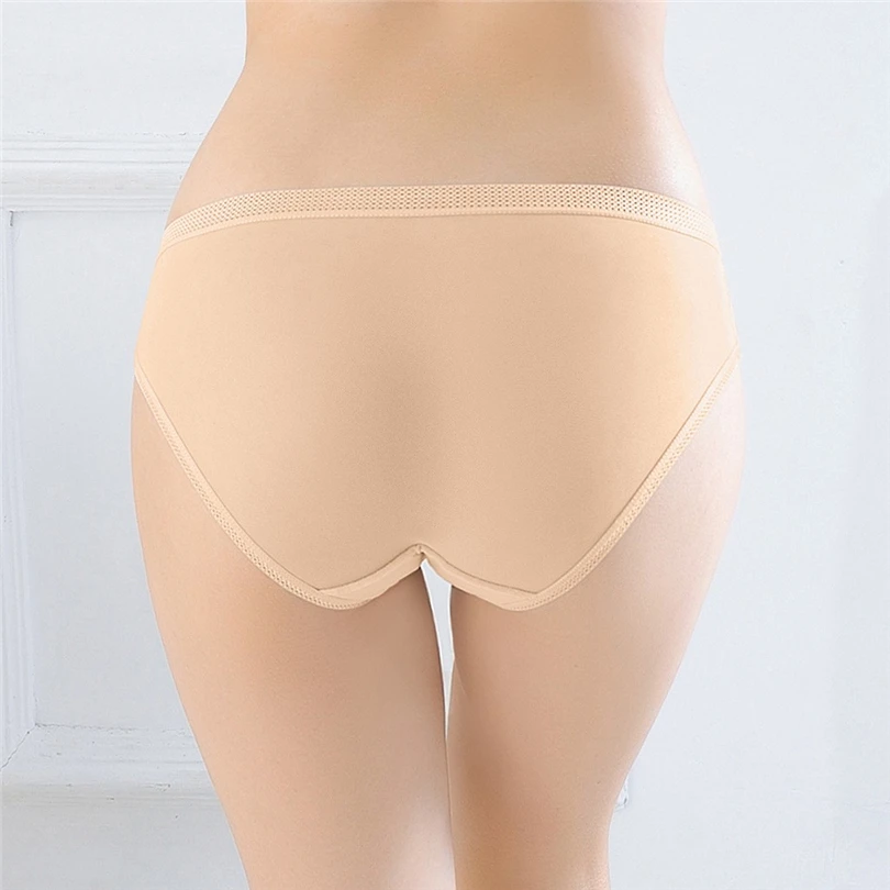 Solid Women's Underpants Mesh Splice Briefs Panties Thongs Lingerie Underwear Sexy Free Size Ropa Interior Femenina 30DEC0212