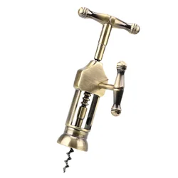 Vintage Style Rack and Pinion Corkscrew Wine Bottle Opener - Elegant Bar Gadget and Kitchen Accessory (B)