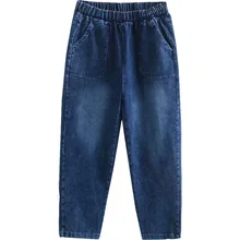 Повседневные Прямые джинсы размера плюс, осень, женские модные свободные джинсовые штаны длиной до щиколотки, T5-1938