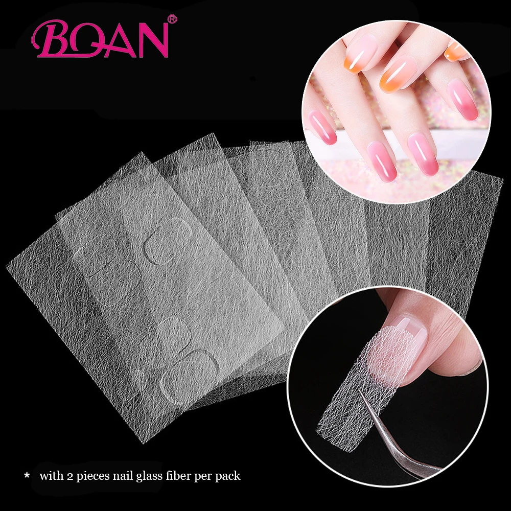 

2 Pcs x 3 Bag Silk Fiber Glass for Gel Nail Extension Form Non-Woven Silks UV Gel Fiber DIY Manicure Art Tool
