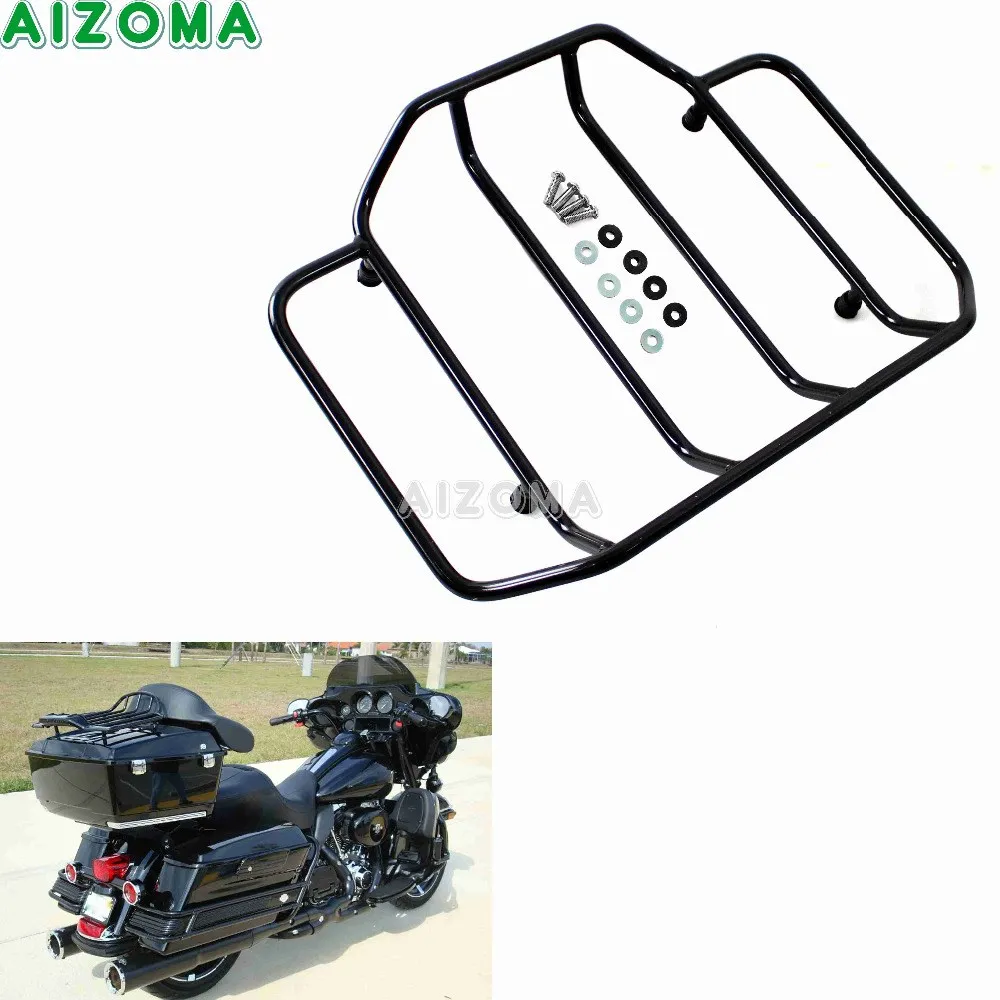 Багажный стеллаж для Harley Touring Road King Street Glide Electra FLH FLT черный ВЕРХНИЙ держатель |