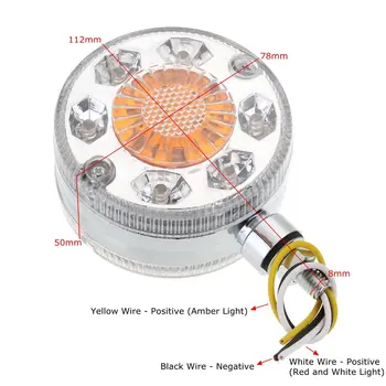 

Hot 2x 24V 24LED Red White Amber Side Maker Roof Light For SCANIA DAF MAN For RENAULT