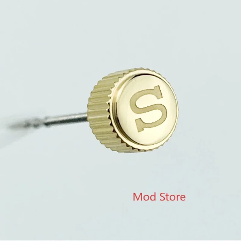 NEW Arrival SKX007 Gold Crown Engraved Signed 'S' Mod Parts 2 Gaskets Fit Fashion NH35/36 NH35A/36A NE15 7S26 4R36 6R15 Movement