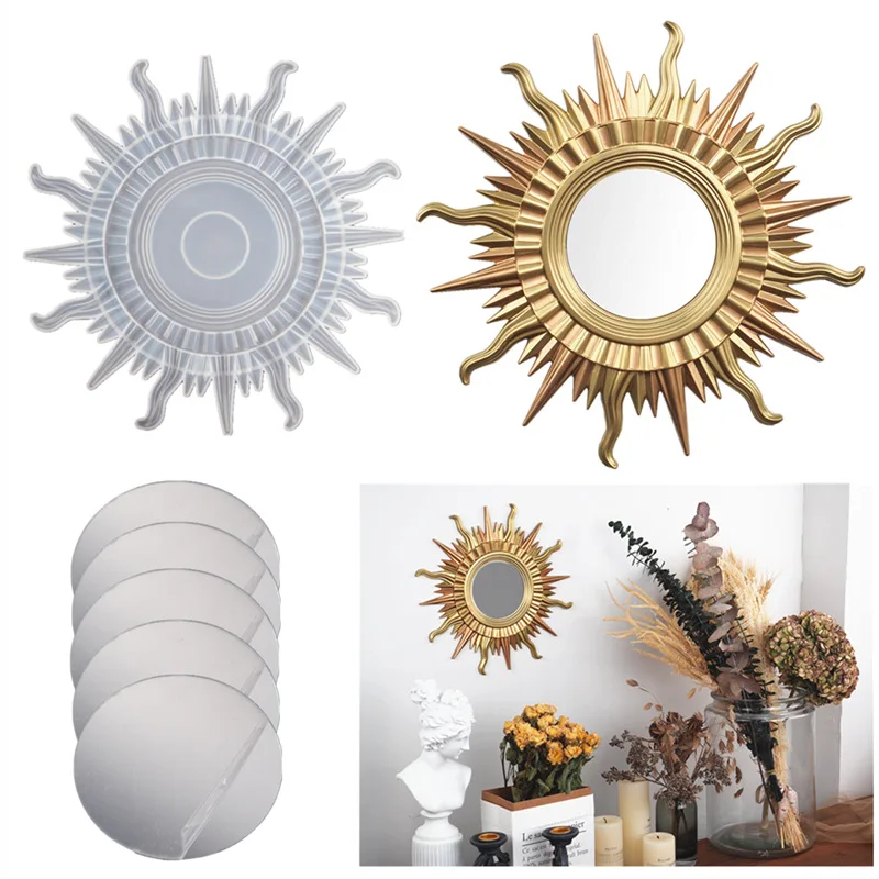 

DIY Crystal Epoxy Resin Mold Sun Moon Mirror Wall Decoration Silicone Mold for Sunglasses
