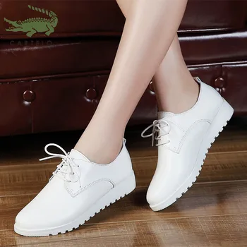 

CARTELO women's shoes fashion women's wild comfortable daily casual white shoes women's wedge heel non-slip