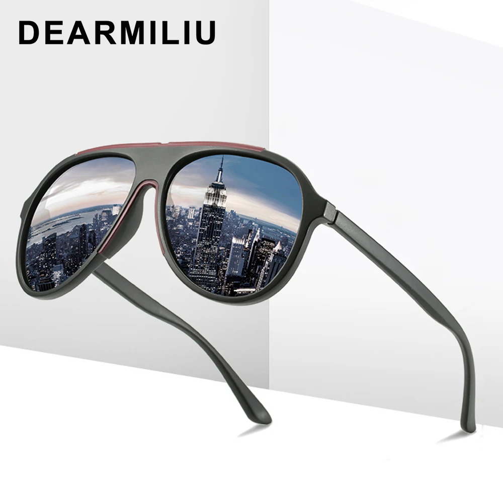 DEARMILIU, новинка, унисекс, поляризационные солнцезащитные очки для мужчин и женщин, уличные, Ретро стиль, солнцезащитные очки, модные, негабаритные, oculos de sol 3308