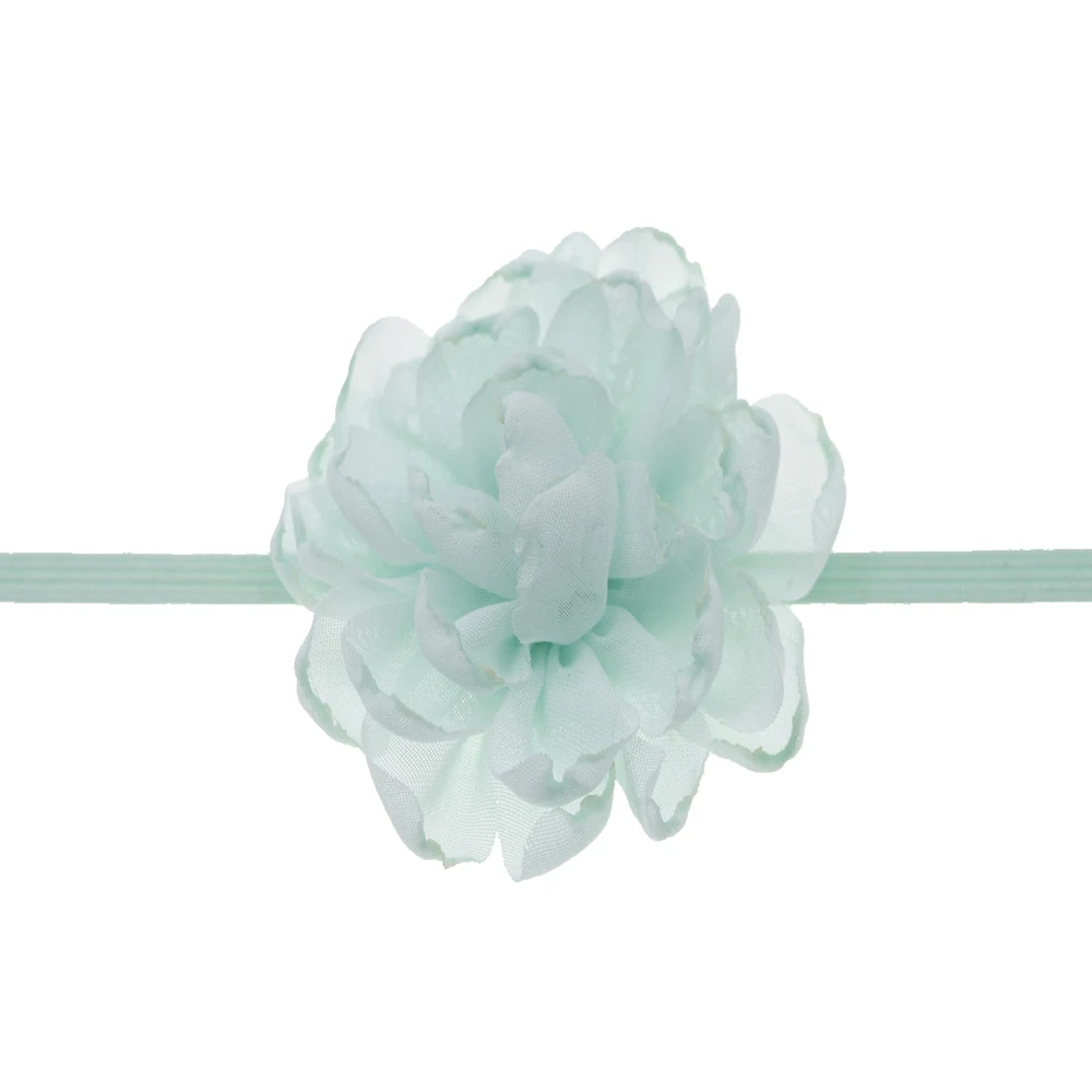 baby headband Chiffon Flowers Headband girls Burning Edge Wedding Decoration DIY Wreath Headwear newborn girls hair Accessories