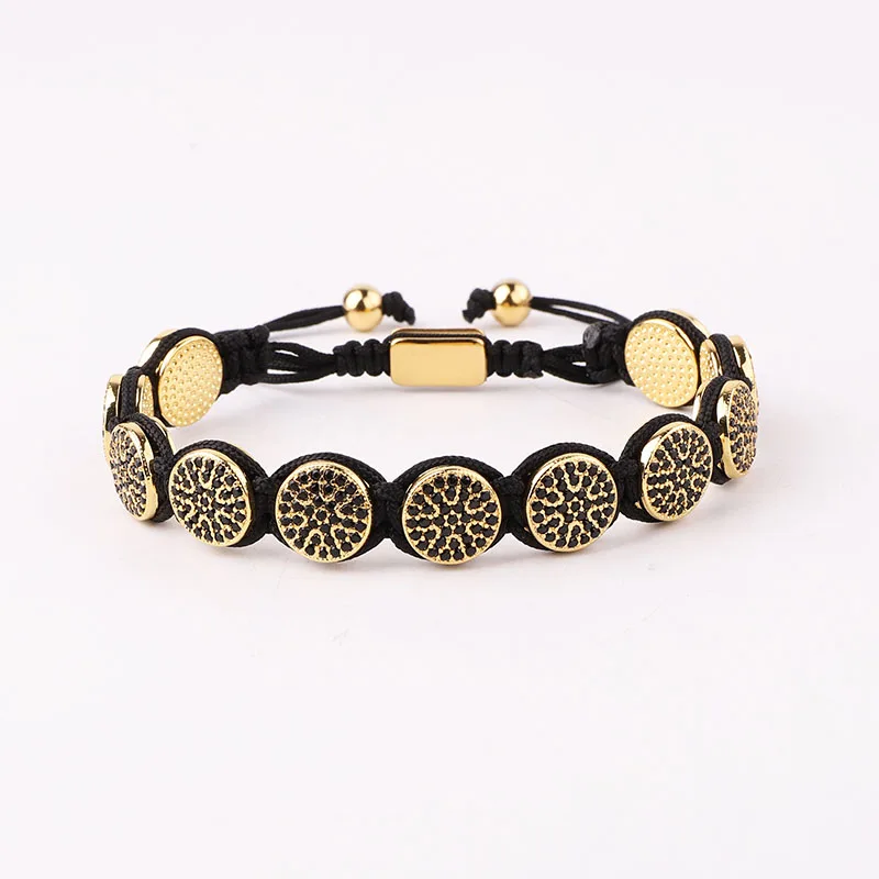 Classic Design High Quality Luxury Stainless Steel Beads CZ Pave Charm Handmade Macrame Friendship Bracelet Set Men Jewelry Gift - Image 4