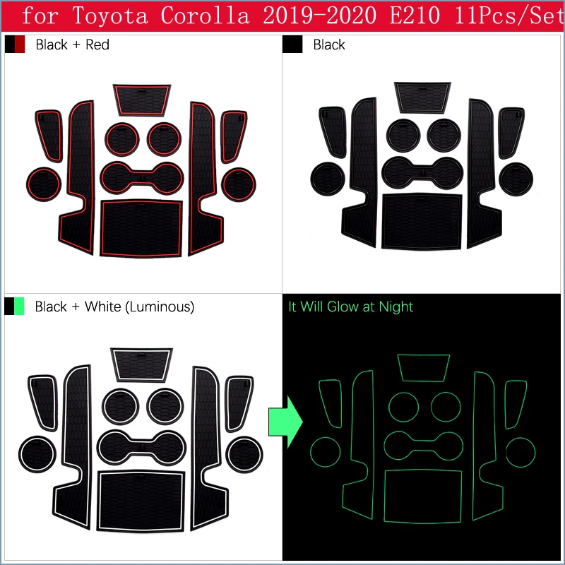 Противоскользящий резиновый подстаканник для Toyota Corolla E210, коврик для двери, наклейки, автомобильный Стайлинг, подстаканник