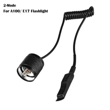 Interruptor tático de modo duplo interruptor de pressão controle remoto a100 lanterna tocha tailcap para e17 a100 led lanterna