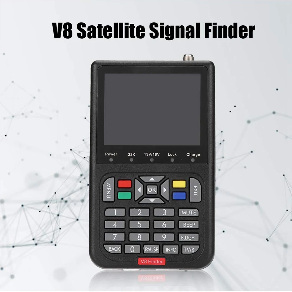Satxtrem DVB-S2 V8 Finder HD цифровой спутниковый Finder Meter SatFinder Full 1080P FTA 3,5 дюймов ЖК-дисплей для приемник спутникового сигнала