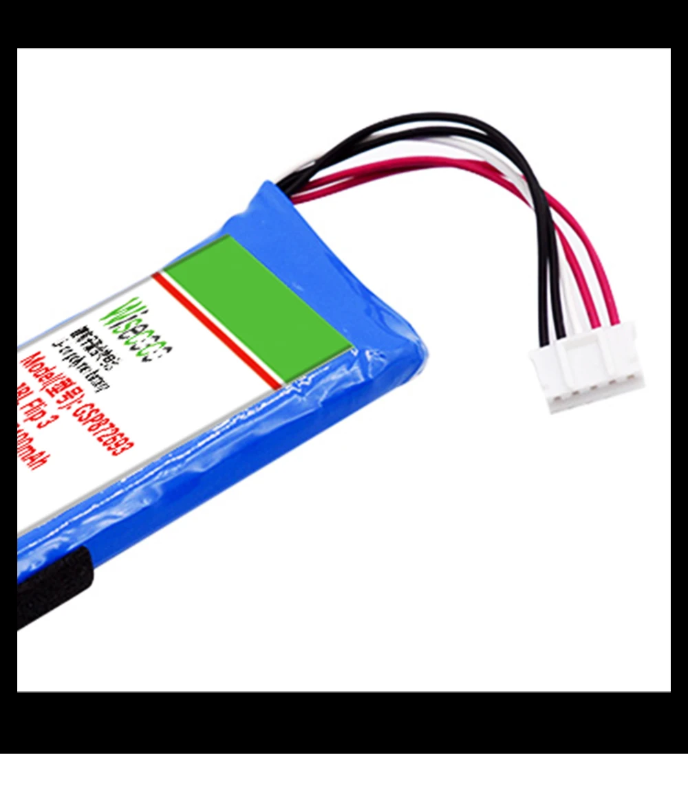 WISECOCO 5400 мАч GSP872693 батарея для J BL флип 3 флип 3 серый P763098 03 новейшее производство высокое качество батарея+ номер отслеживания