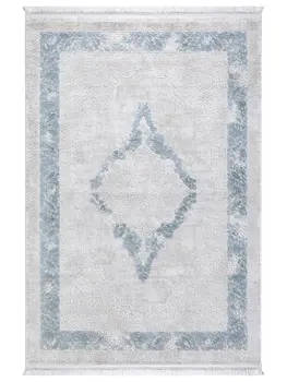 

Quantity Surveying Grande 4 'x 6' Viscose Beige/Blue Area Rug