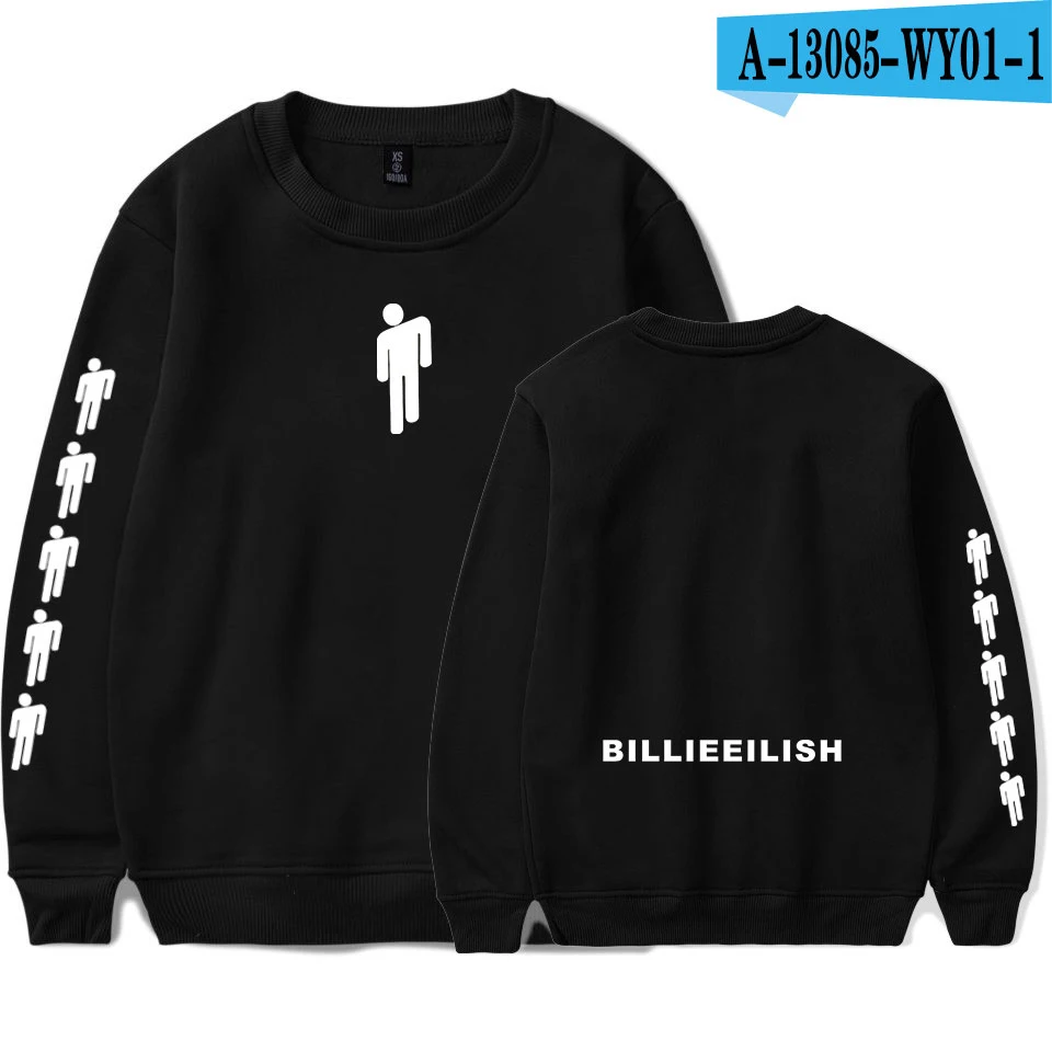 Billie Eilish, зимние женские толстовки, пуловер для девочек, Повседневный свитер с длинными рукавами, топы в стиле хип-хоп, негабаритные толстовки, мужская толстовка с капюшоном