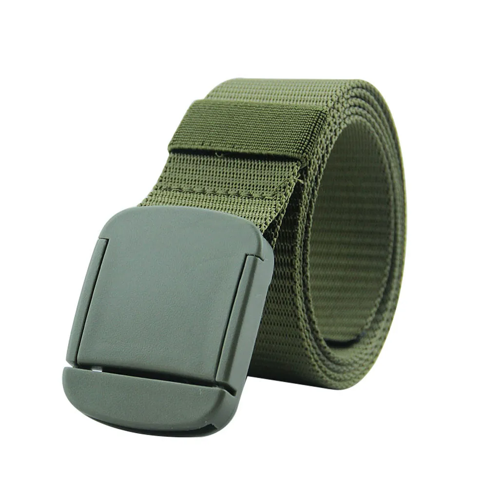 

Unisex Canvas belt retro washed No Alloy Plastic buckle canvas belt casual fashion Men cowboy pants women Belt