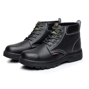 

Unisex Safety Shoes Steel Toe Work Shoes for Men Insulation Genuine Leather Electrician Safety Boots Men Tenis Plus Size 46
