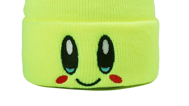 best beanies Anime Cartoon Cute beanie Hat Cosplay Warm Knitted Hat Eye Embroidery Elasticity Beanie Winter Girl Women Skull Cap 2021 grey skully hat