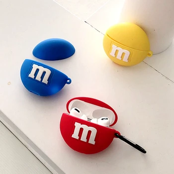 

Cute 3D Chocolate M Beans Nutella Bottle Wireless Bluetooth Earphone Case For Airpods Pro 3 2 1 Silicone Soft Headset Boxs Cover