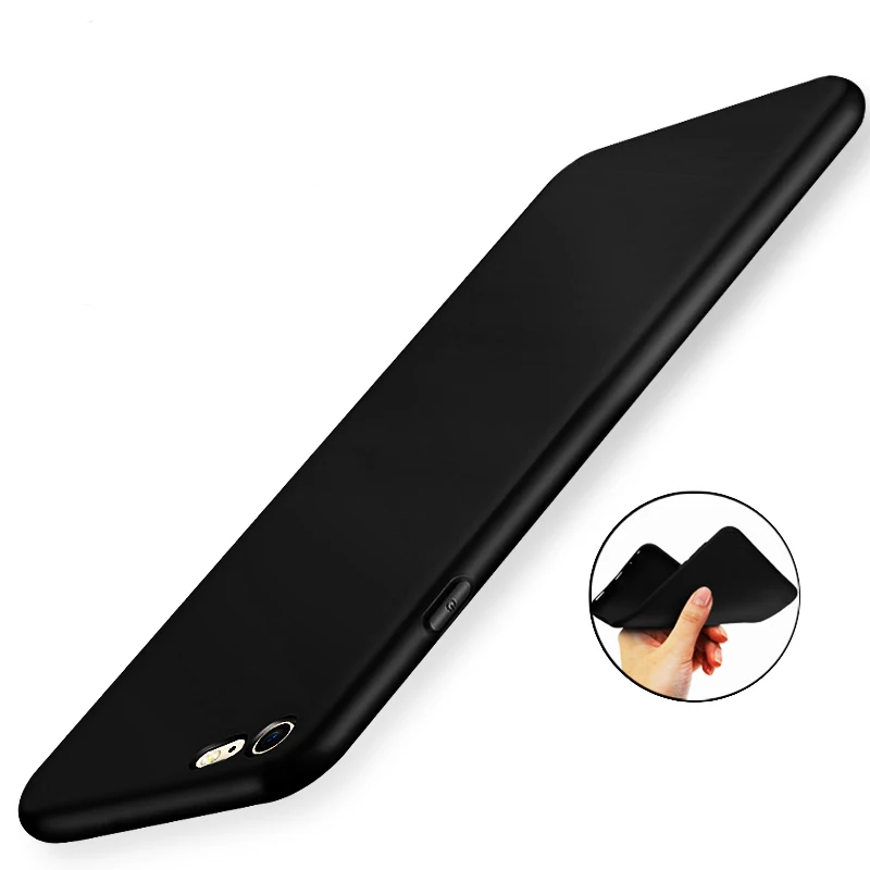 Black TPU Мягкий матовый чехол для телефона для iphone XS MAX XR 7 6 6S 8 Plus X, модный силиконовый мягкий чехол из ТПУ для iphone XS MAX 5 5S SE - Цвет: Black TPU