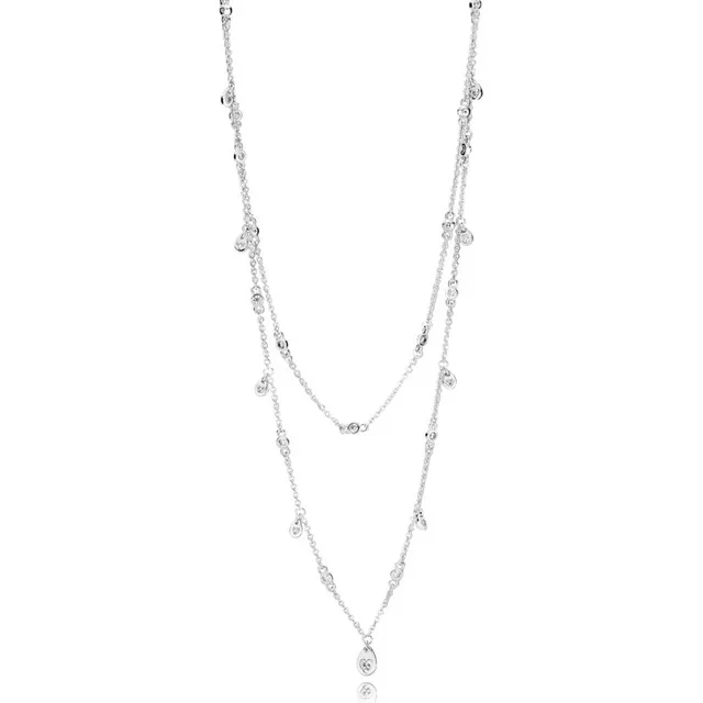 

100% 925 sterling silver 1:1 shiny wish collier necklace free of charge with postage