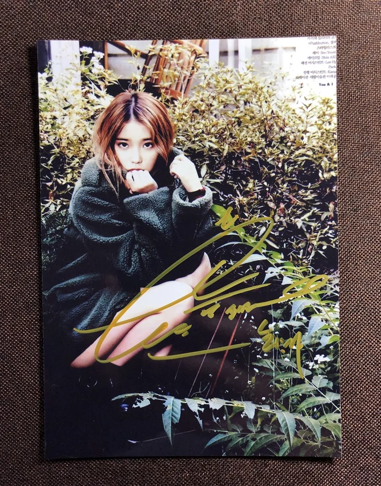 Подписано IU Lee Ji Eun Love poem фото с автографом K POP 5*7 112019O|k-pop| |