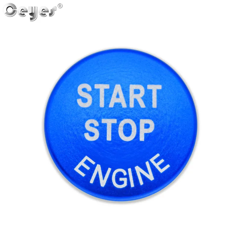 Ceyes автомобильный Стайлинг наклейка для Nissan Qashqai J11 Note автомобильный двигатель старт стоп переключатель кнопка кольцо зажигания Чехлы бездымный чехол - Название цвета: Blue Button Cover