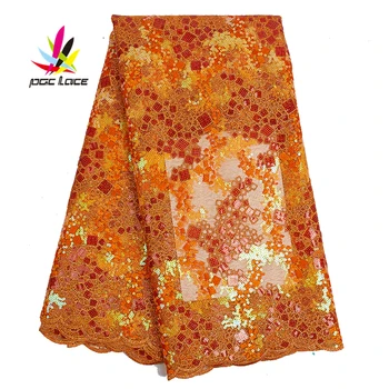 

Latest Sequins 3D Cloth Silver Sequin Lace Fabric Handmade Embroidered for Woman Mesh French Lace Fabrics High Quality AMY2489B