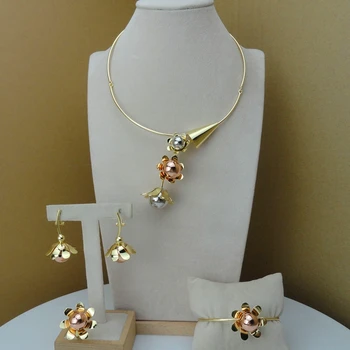 

Yuminglai New Arrival Elegant Flower Design African Ladies Jewelry Sets FHK8006