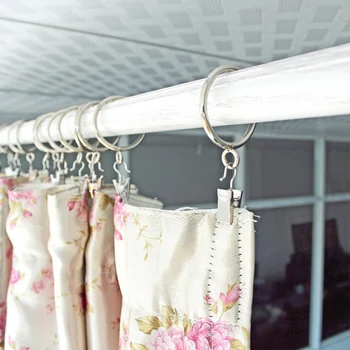 

Selling 20pcs/pack Metal Heavy Duty Curtain Clips W Hook Silver Color Hooks Home
