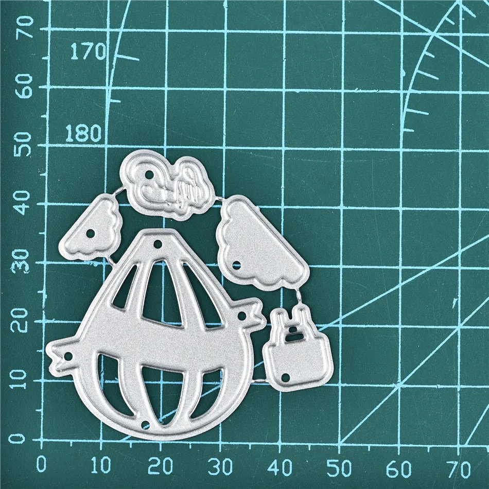DiyArts воздушный шар металлические режущие штампы летающее небо штампы для ремесла Скрапбукинг тиснение Трафарет DIY вырезанная карта украшения