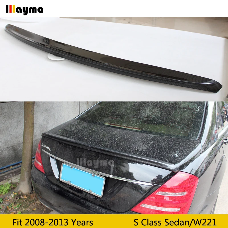Спойлер для заднего крыла из углеродного волокна Mercedes Benz S class 4Door S350 S400 S500 W221 2008 2013
