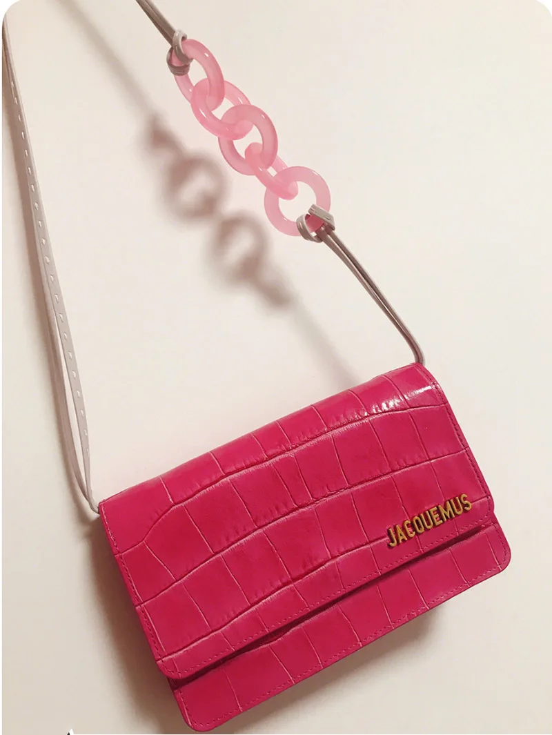 Circle large pink CASMOR дизайнерские сумки известного бренда Jacquemus, женские маленькие сумки, модные сумки на плечо с буквенным принтом, женские мини-сумки-мессенджеры - Цвет: Circle large pink