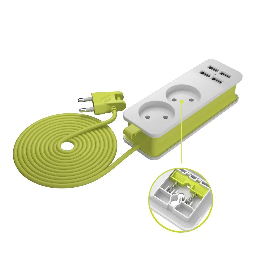Блок питания 1/2 EU Plug 1200W 250 V, кабель 1,5 m, настенная розетка портативная 4 usb-порта для мобильных телефонов для смартфонов планшетов