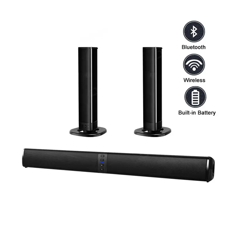 ABHU-домашний кинотеатр 20 Вт Bluetooth Саундбар ТВ Aux оптические Bluetooth Динамики Soundbar Колонка Саундбар с сабвуфером динамик для ТВ