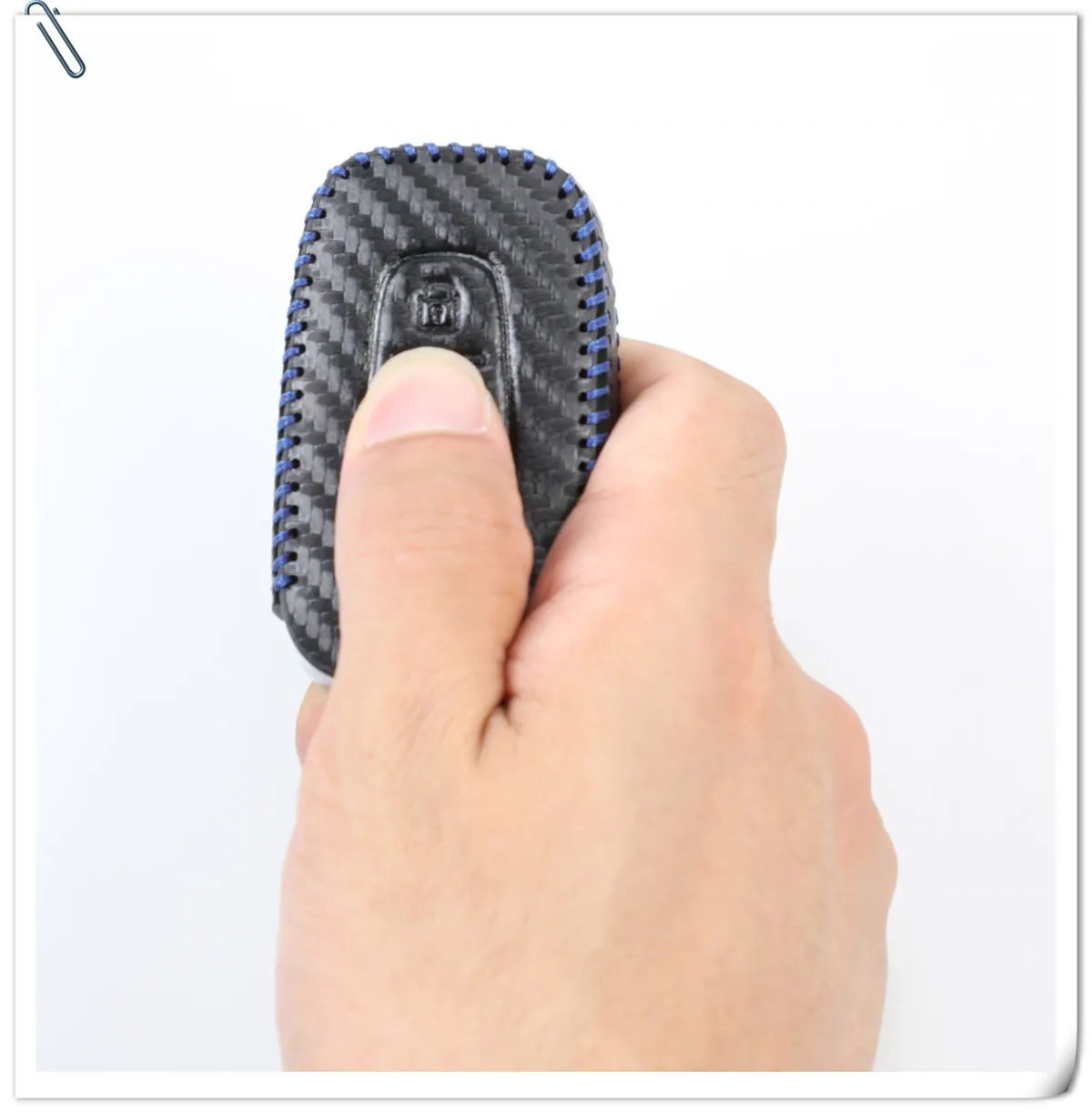 Keyforkess 3 pulsanti telecomando portachiavi custodia in pelle custodia adatta per HYUNDAI Elantra GT Azera Car Styling in fibra di carbonio - H2d41dd1a39ca438d8068b3bb3f8e394eR