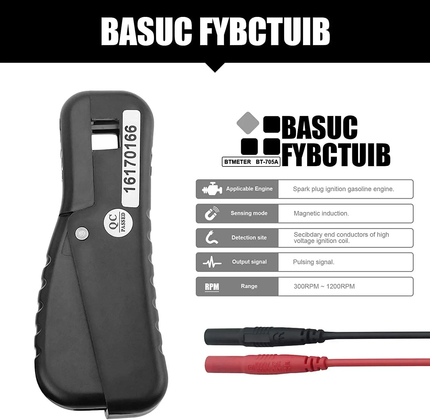 BT-705A Pickup Lead Accessory for Digital Multimeter, Signal Pick Up Adapter Used for Automotive Meter with Frequency 10-400Hz