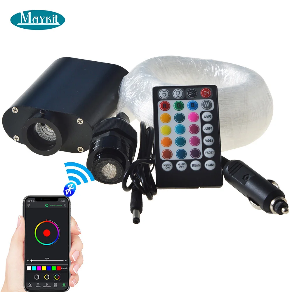 Maykit APP RF 12W RGB + W волоконно-оптисветильник свет s устройства светильник двигателя