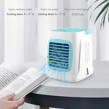 

C201 Mini Portable USB LED Air Cooler Humidifier Cooling Fan for Home Office Air Cooler Fan Mini Desktop Air Conditioner 2020