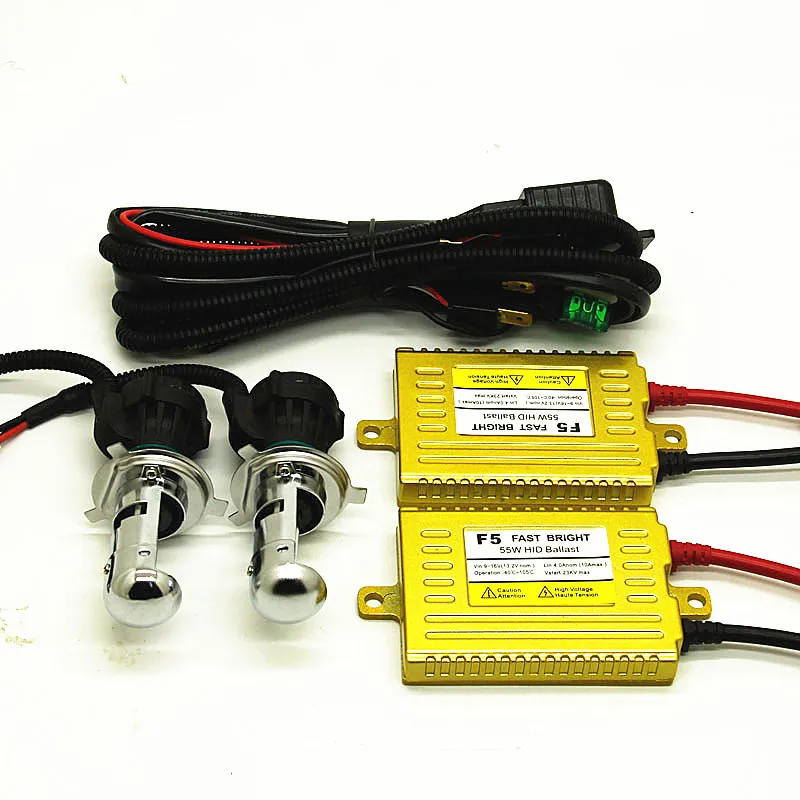 1 комплект би ксенон hid AC 12V 55W H4 Hi/lo луч 4300k 6000k 8000k комплект фар