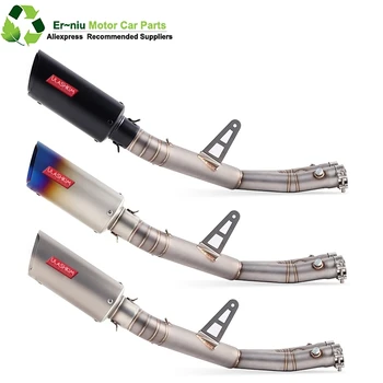 

Motorcycle Full Exhaust Escape Muffler System Slip On For Yamaha YZF R1 YZR-R1 Contact Middle Link Pipe 2015 2016 2017