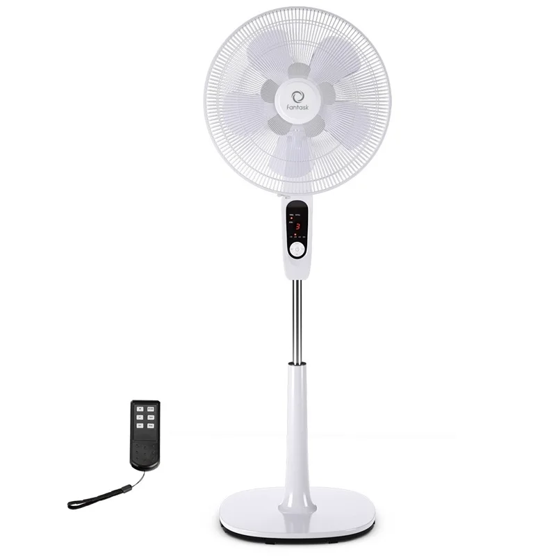 

Fantask 16" 2 Mode 2 Blades Remote Control Oscillating Stable Base LED Display Pedestal Fan Office Bedroom Living Room EP23484