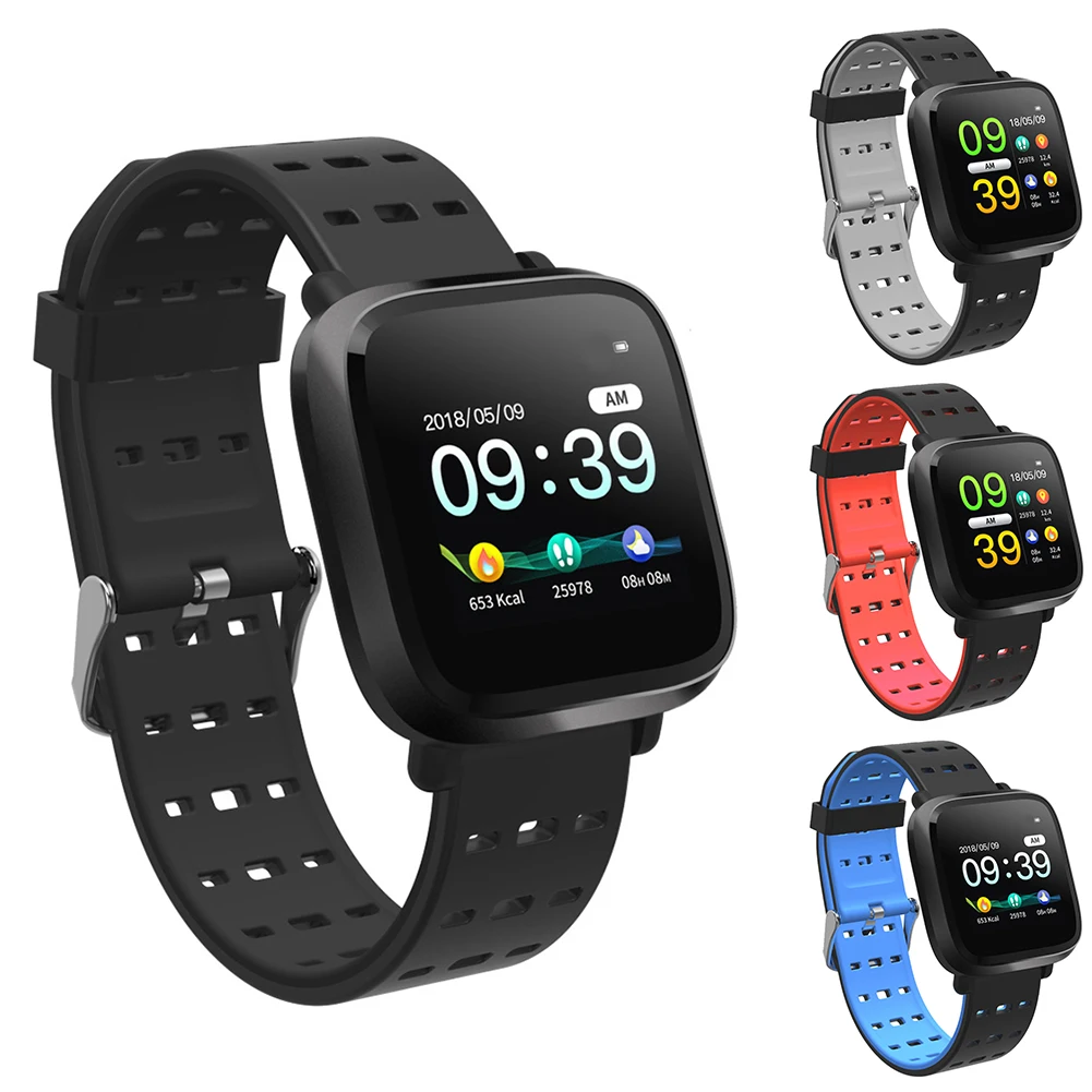 Square Screen Sports Bluetooth Wrist Watch Heart Rate Monitor Smart Bracelet