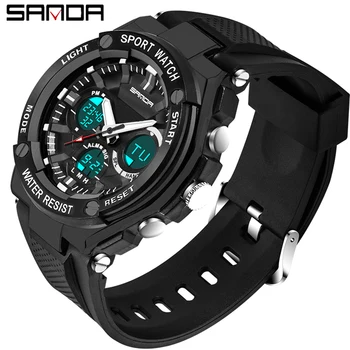 

SANDA New G style Multifunction Electronic Sport Woman Watch Waterproof Student Wristwatches Big Dial Clock Relogio Masculino