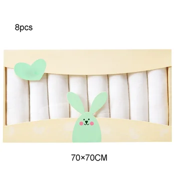 

8Pcs Absorbent Gauze Diapers Cotton Muslin Burp Cloths Flat Form Cloth Diaper Extra Soft and Absorbent