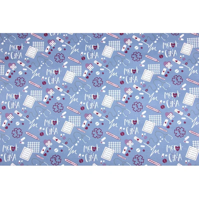 Félmért Vérleti Twill Pure Coult Fick Doktor És Nyomtatás Kézzel Készített Diy Ruhadarab Ruha Cr-1055 - Image 3