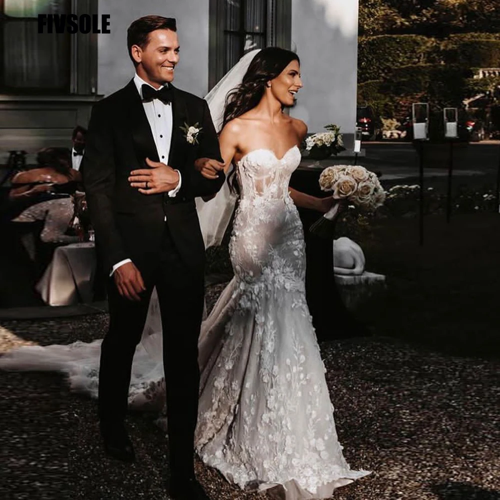 『Cheap!!!』- Fivsole Charming Appliques Vestido Feminino Mermaid
Wedding Dress Sleeveless Boho Mariage Bridal Gowns Vestidos Robe De
Mariée
